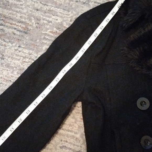 Body Central Black Peacoat Style Jacket (No Belt) - Picture 6 of 7